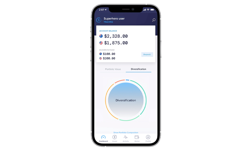 Superhero's sleek user interface is one of its best features.
