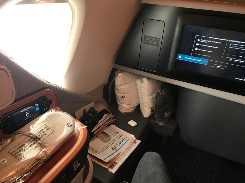 The new Singapore Airlines Business Class seat is very spacious. It's comparable with some First Class products.
